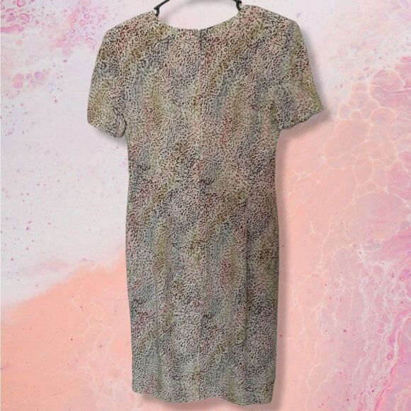 Maggy L Vintage Silk Animal Print Dress sz 4 - Picture 5 of 7
